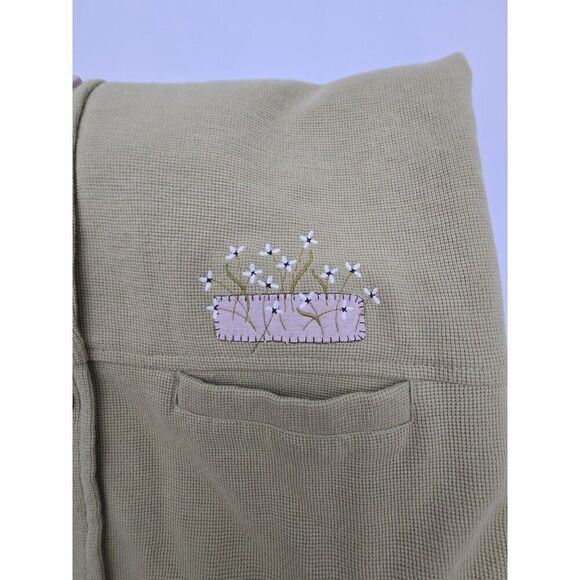 20th Street East By Morning Sun Womens XL Green Button-Up Cardigan With Floral E - Picture 6 of 6